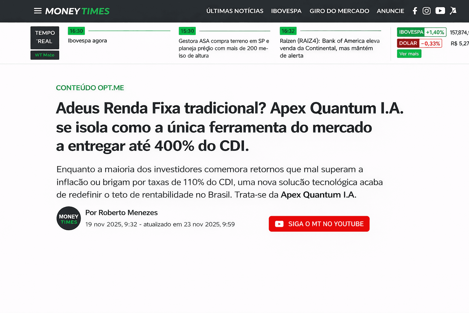 Money Times — Apex Quantum